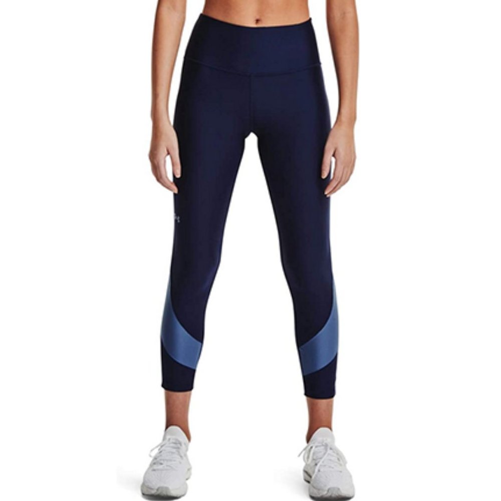 Under Armour Women's HeatGear Taped No-Slip Waistband Ankle Leggings  XXL